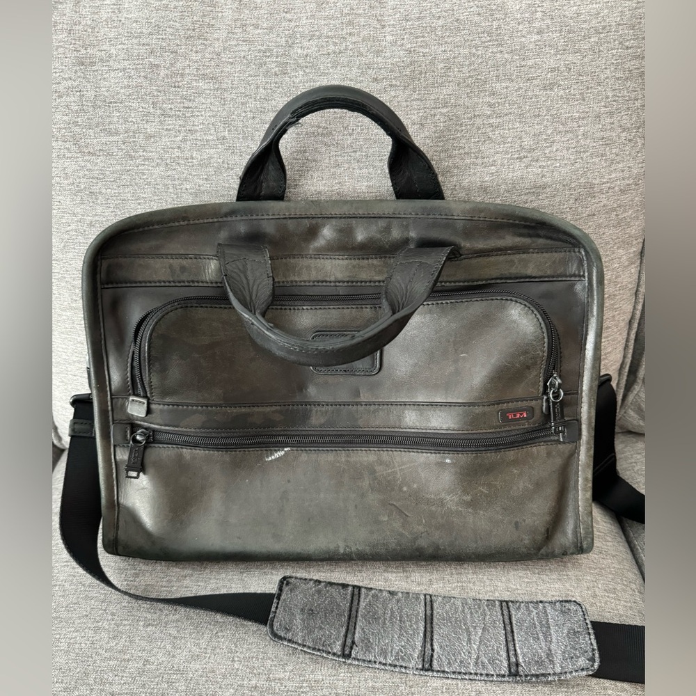COPY - TUMI Leather Laptop Briefcase